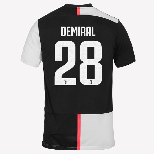 Camiseta Juventus NO.28 Demiral Replica Primera Ropa 2019/20 Blanco Negro